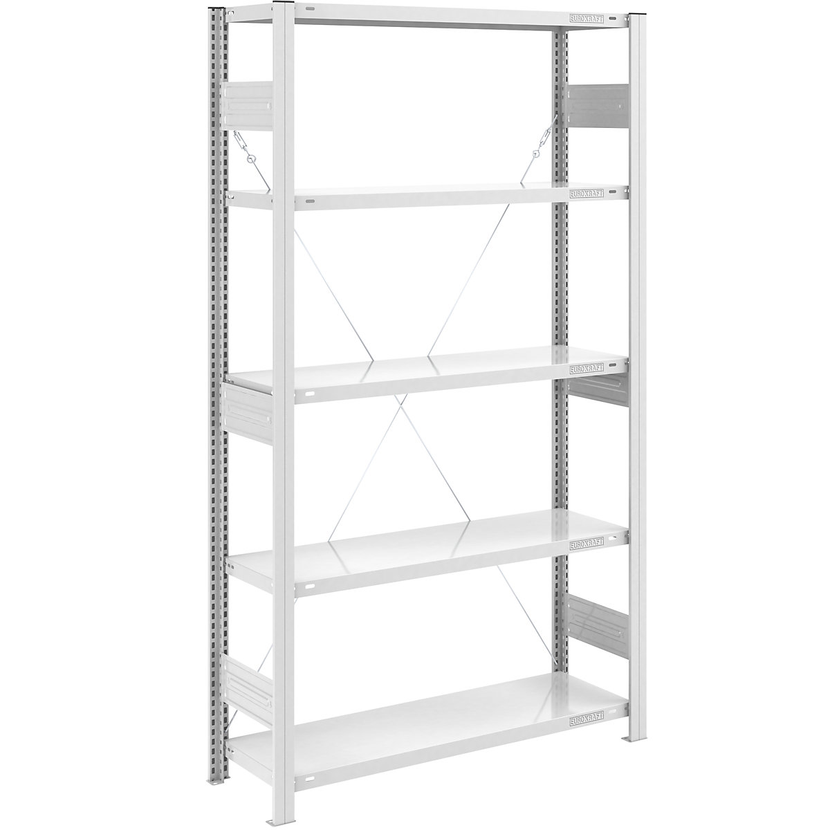 Zwaarlast-inhaakstelling – eurokraft pro, enkelzijdig, h x b x d 2000 x 1000 x 400 mm, grijs, basisstelling-97