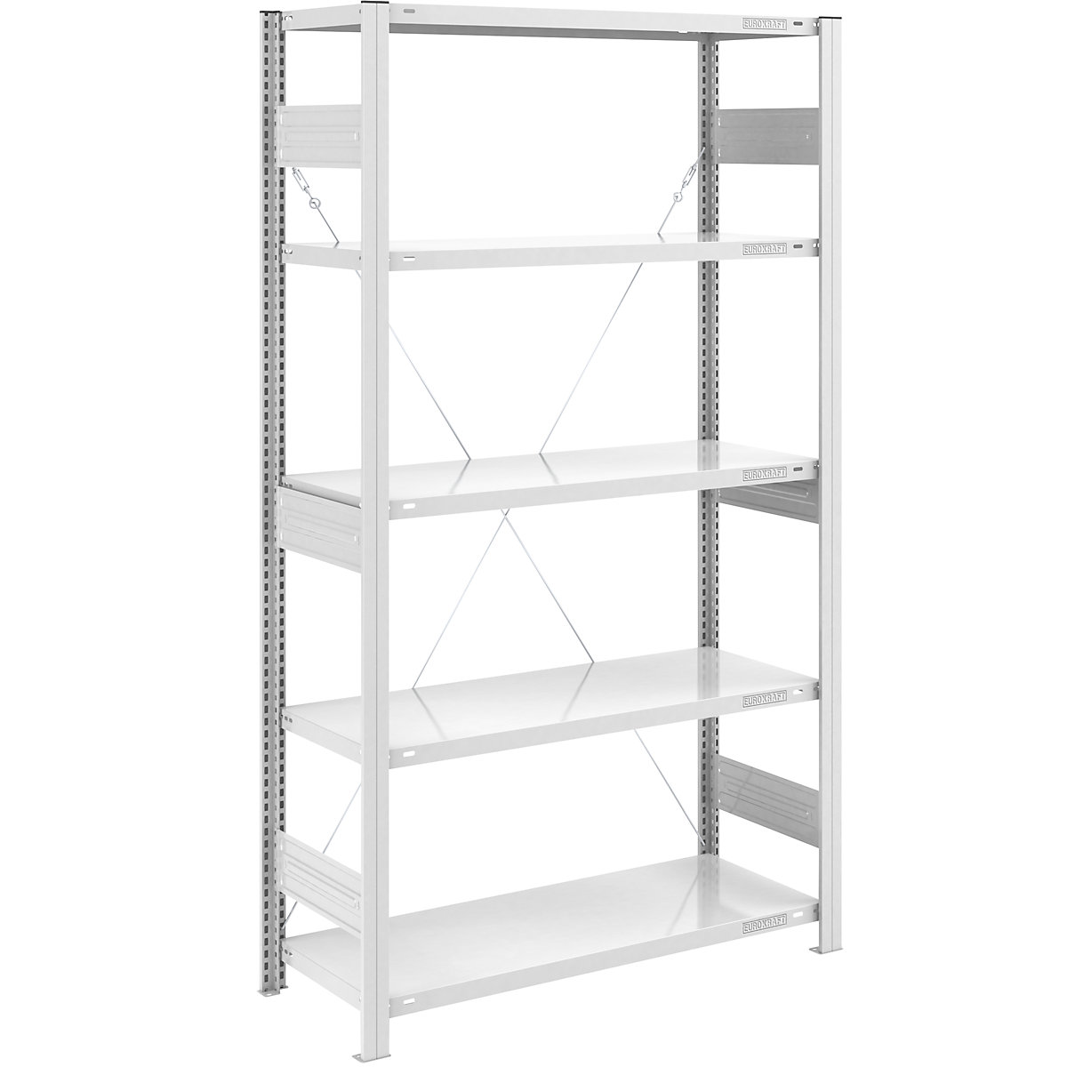 Zwaarlast-inhaakstelling – eurokraft pro, enkelzijdig, h x b x d 2000 x 1000 x 500 mm, grijs, basisstelling-42