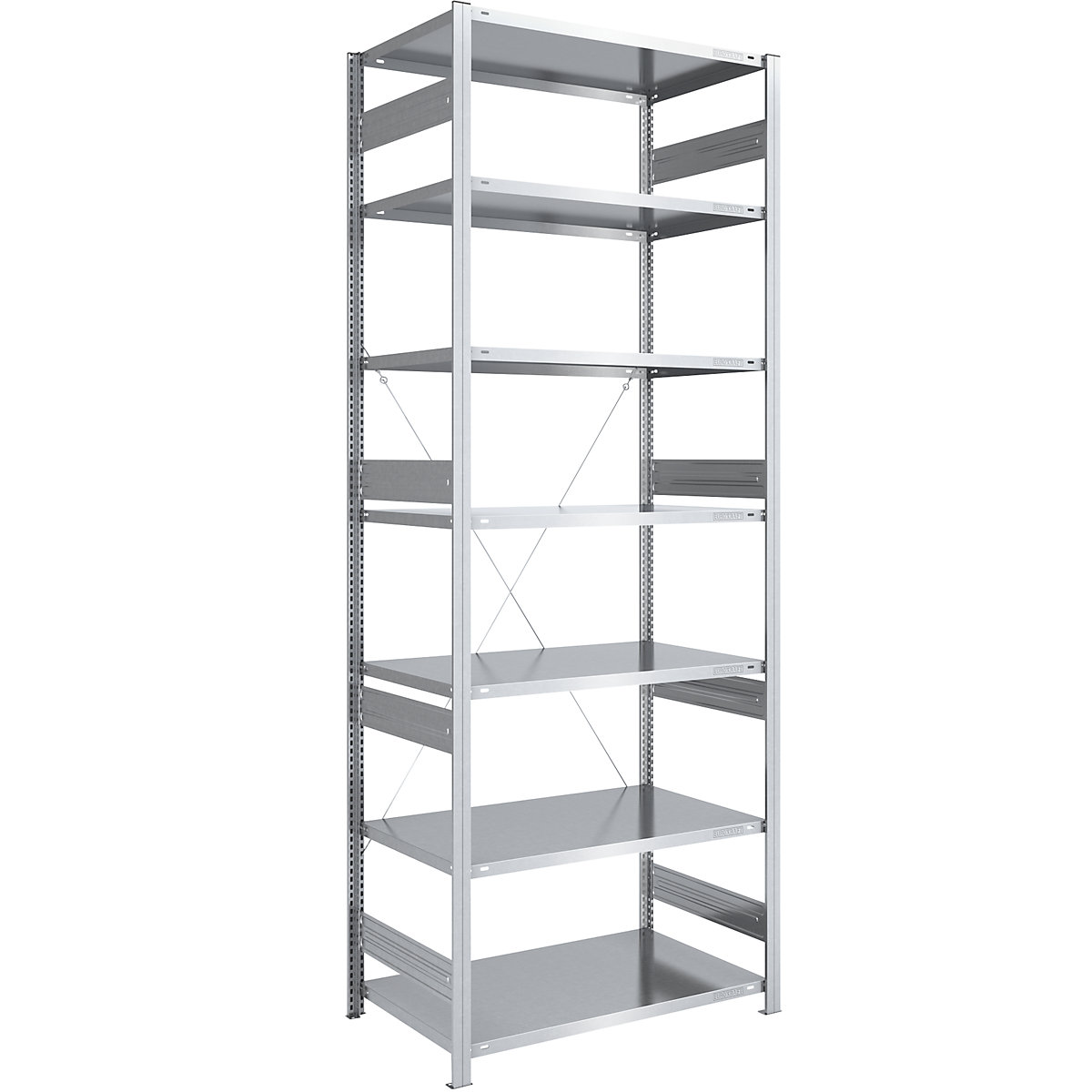 Zwaarlast-inhaakstelling – eurokraft pro, enkelzijdig, h x b x d 3000 x 1000 x 800 mm, verzinkt, basisstelling-41