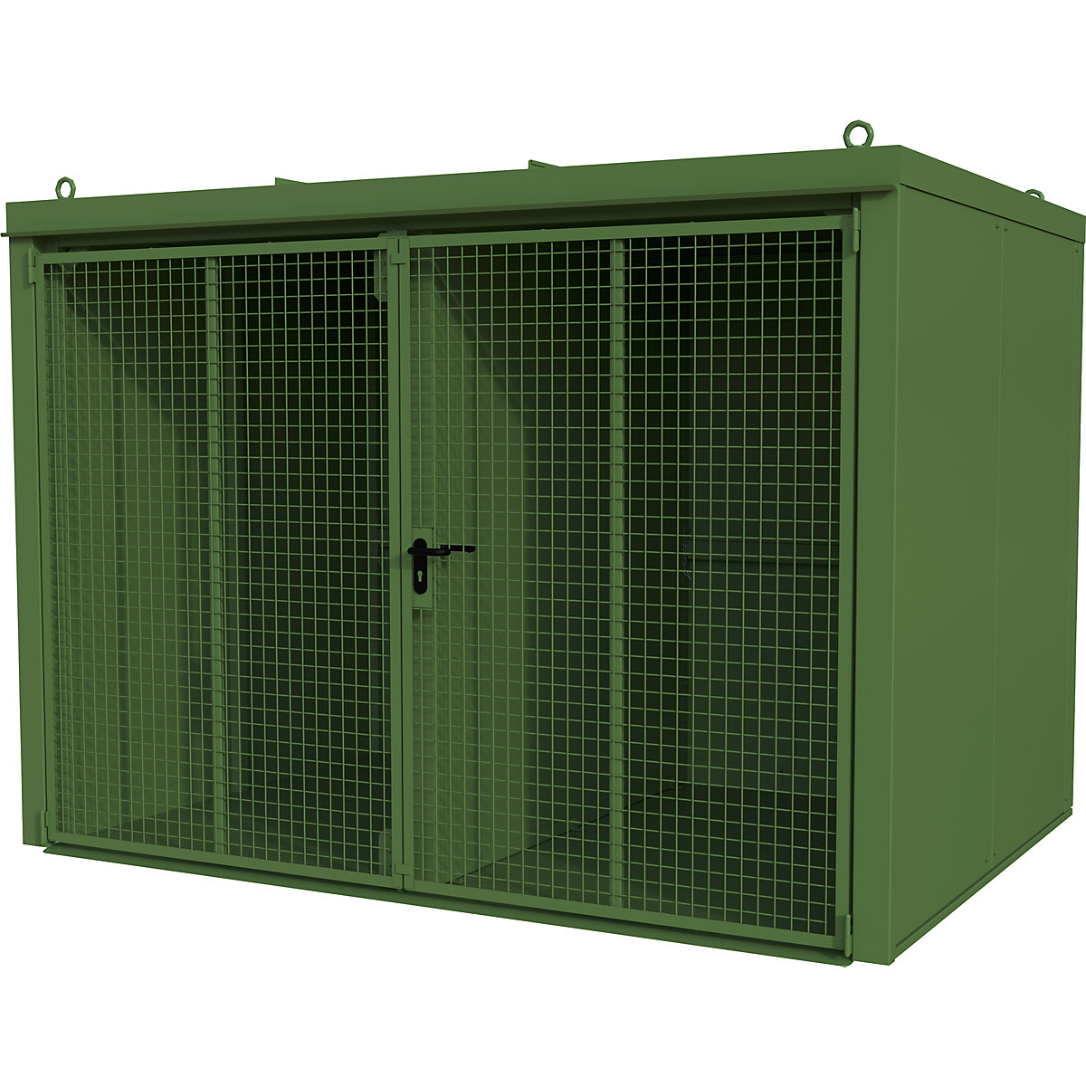 Gasflessencontainer met scheidingswand, brandwerend &ndash; eurokraft pro