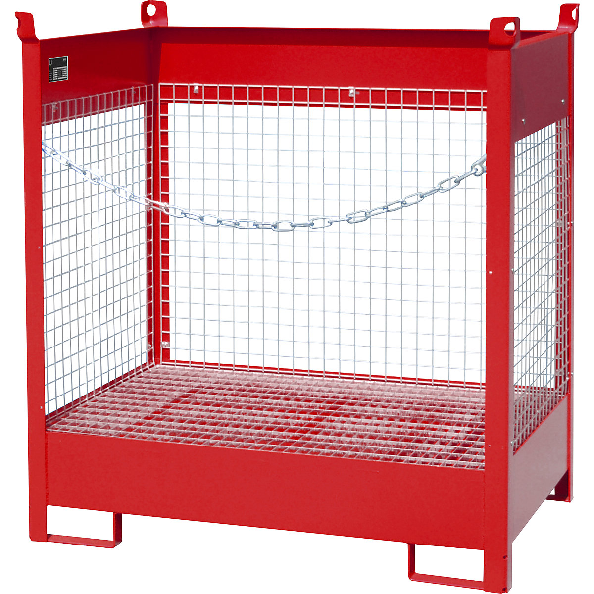 Magazijn- en transportpallet met opvangbak – eurokraft pro