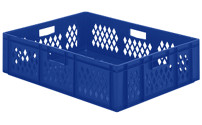 Stapelbak van euroformaat, wanden geperforeerd, bodem dicht