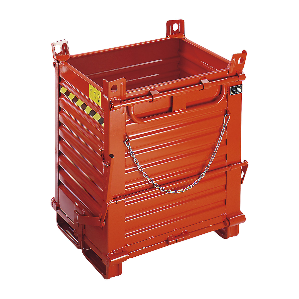 Bodemklepcontainer, stalen wanden, 2 bodemkleppen, inhoud 0,78 m³-7