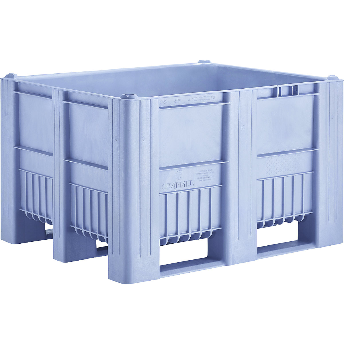 Palletbox, inhoud 610 l, blauw-5