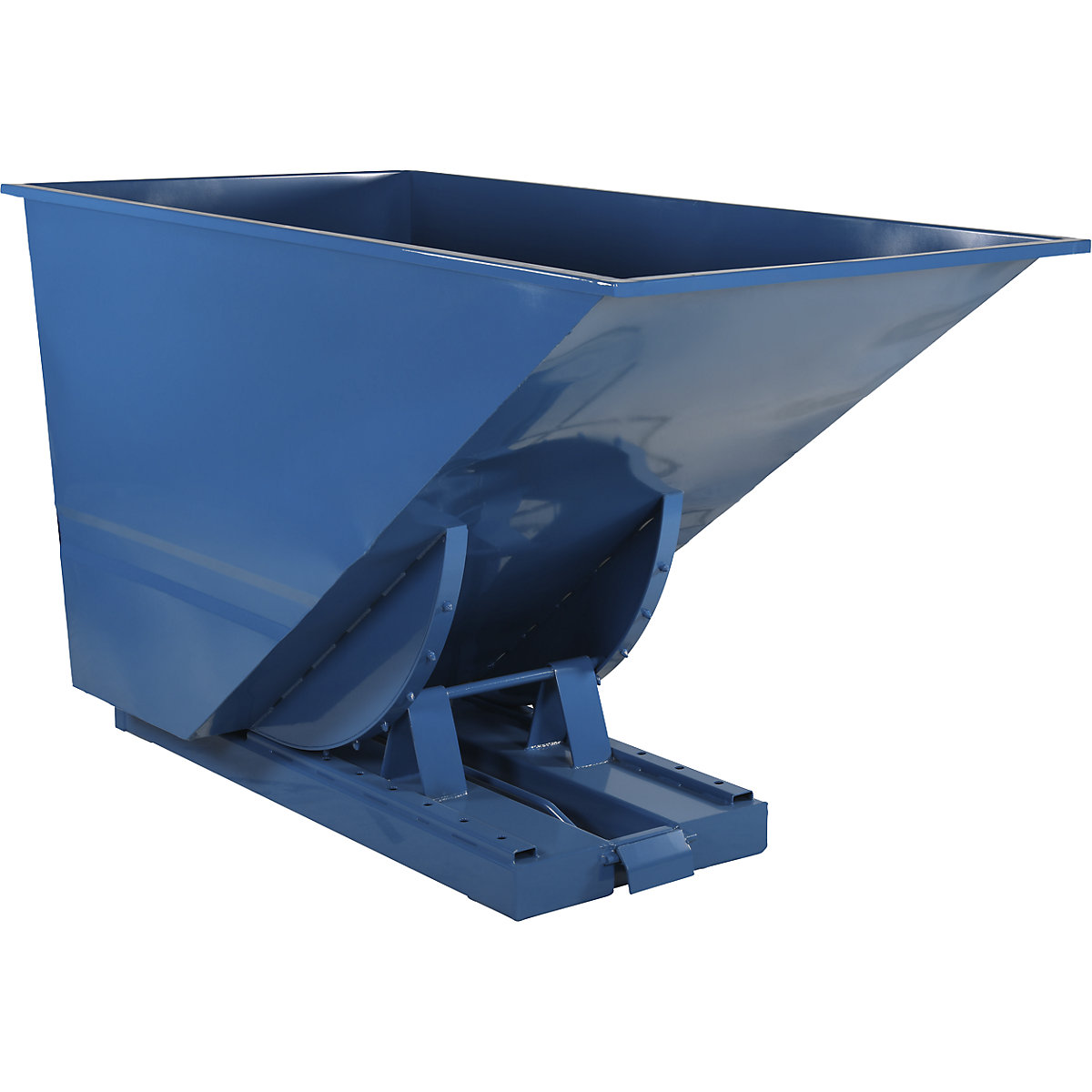 Kiepbak voor lichte goederen, draagvermogen 600 kg, signaalblauw RAL 5005, inhoud 1,6 m³-2