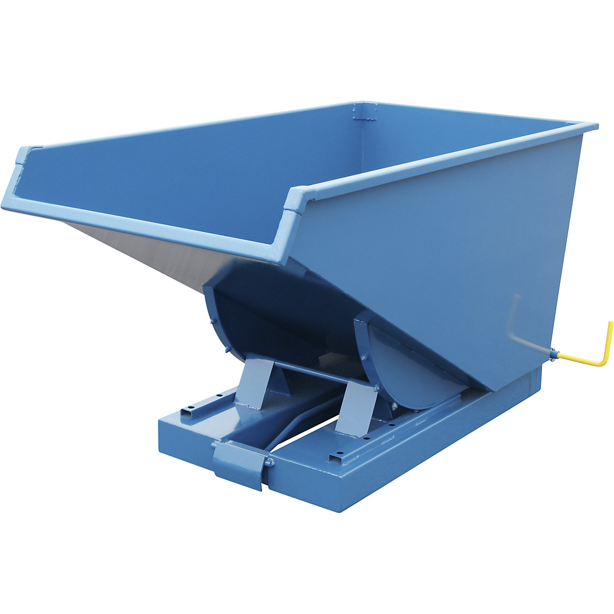 Zwaarlast-kiepbak, draagvermogen 2500 kg, blauw, inhoud 0,6 m³-3