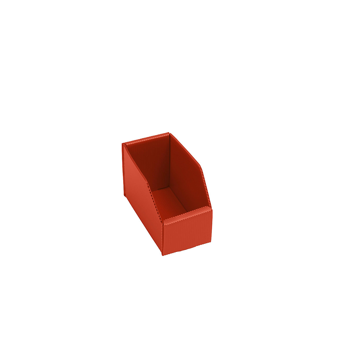 Kunststof stellingbak, vouwbaar, l x b x h = 150 x 75 x 100 mm, rood, VE = 25 st.-4