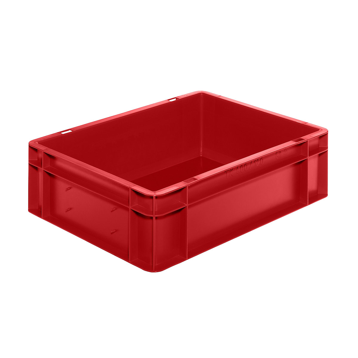 Stapelbak van euroformaat, wanden en bodem dicht, l x b x h = 400 x 300 x 120 mm, rood, VE = 5 stuks-6