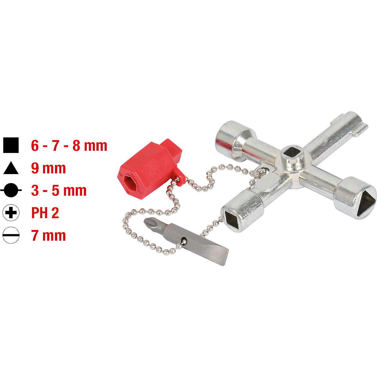 Clé universelle pour armoire électrique – KS Tools (Illustration du produit 3)-2