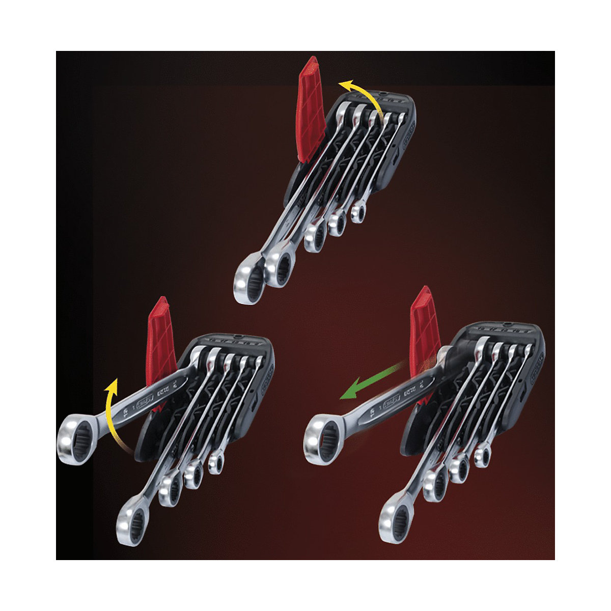 Jeu de clés mixtes à crans DUO GEARplus® – KS Tools (Illustration du produit 7)-6