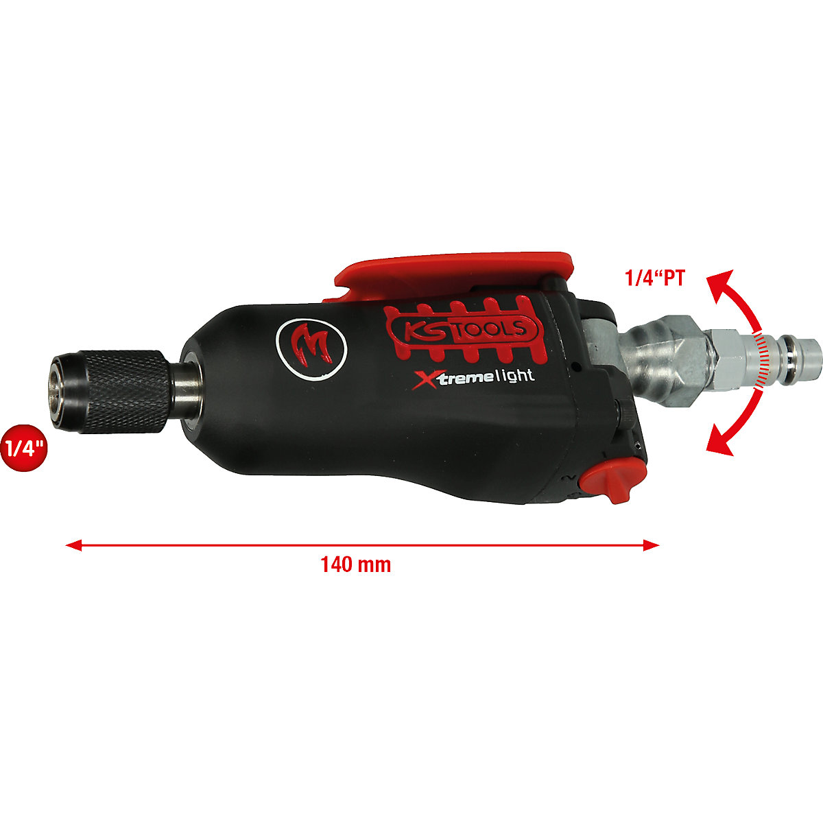 Tournevis-visseuse-perceuse pneumatique 1/4'' MONSTER Xtremelight Mini Bit  – KS Tools: 108 Nm