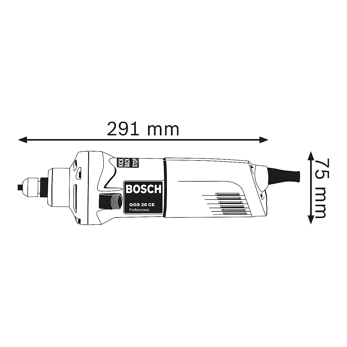 Meuleuse droite GGS 28 CE Professional – Bosch (Illustration du produit 5)-4