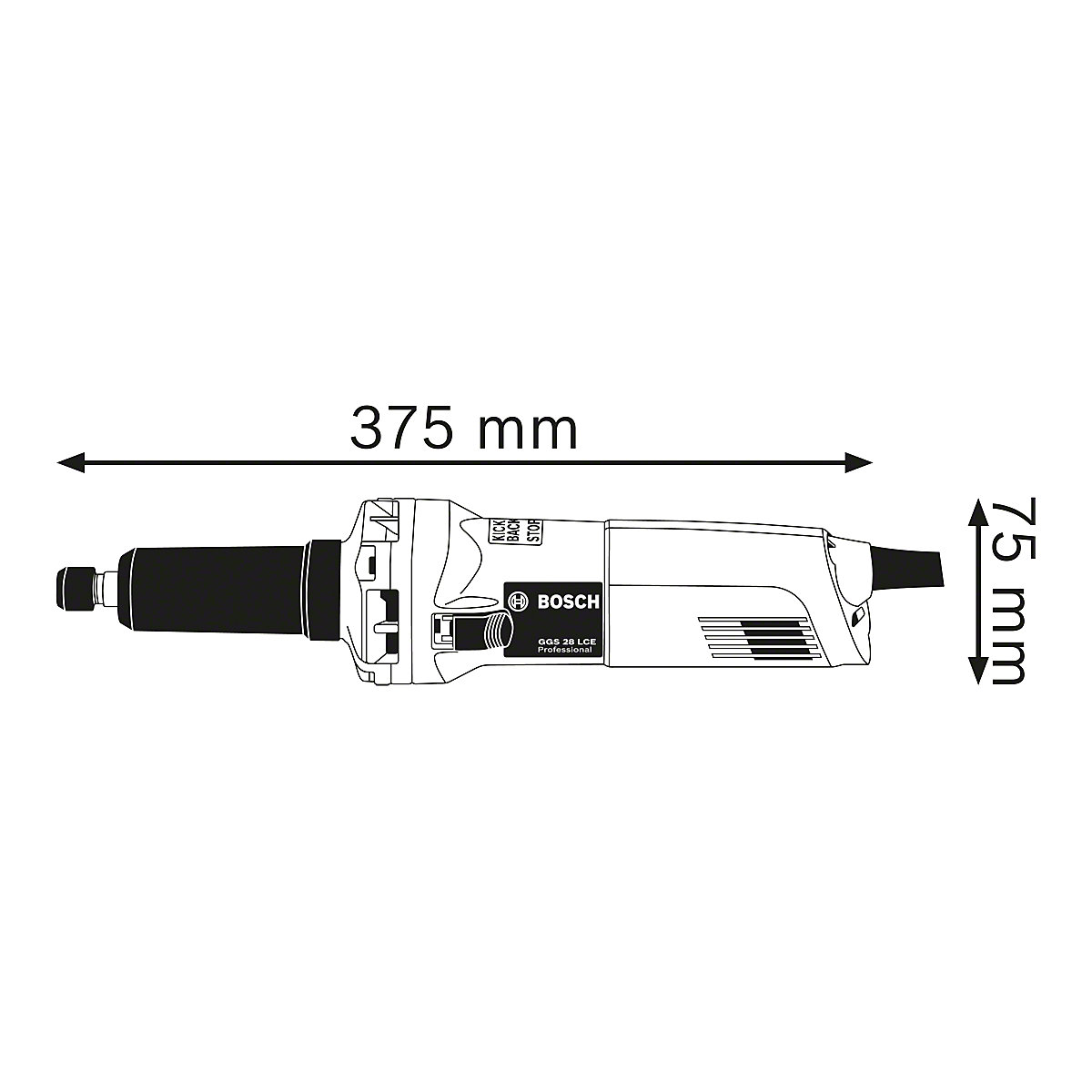 Meuleuse droite GGS 28 LCE Professional – Bosch (Illustration du produit 4)-3