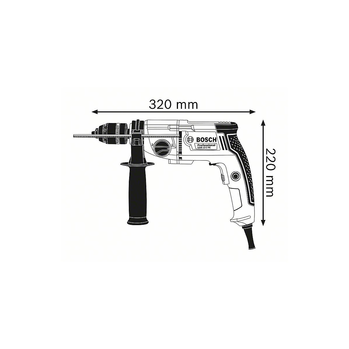 Perceuse GBM 13-2 RE Professional – Bosch (Illustration du produit 4)-3
