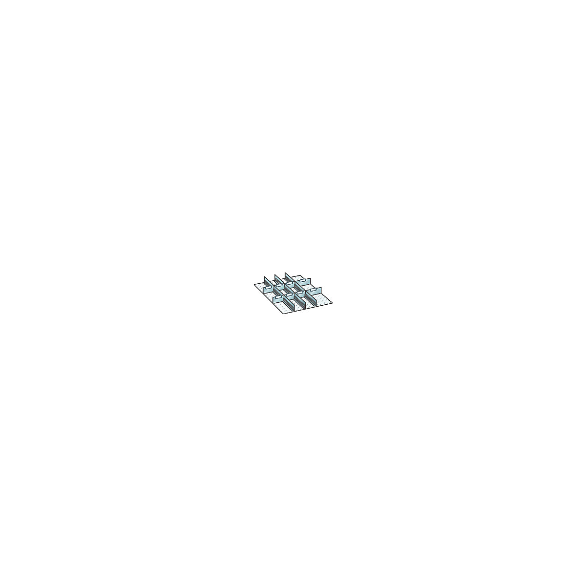 Souprava pro rozčlenění pro rozměry zásuvek 459 x 612 mm &ndash; LISTA