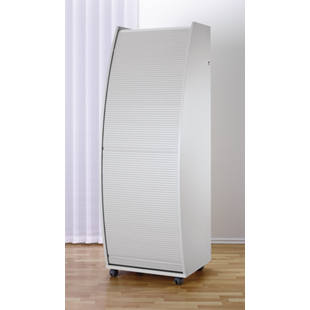 Computerschrank mit Kunststoffrollladen, mobil - M47067 KAISER+KRAFT