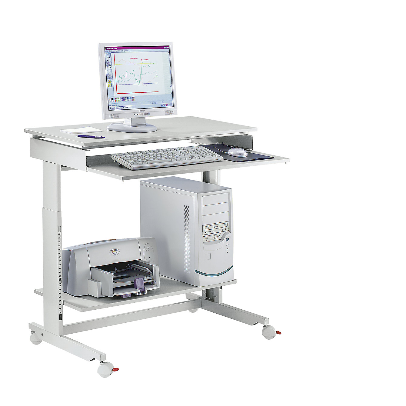 Twinco Terminaltisch Breite x Tiefe 900 x 500 mm KAISER