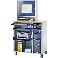 a&ccedil;&inodot;k gri RAL 7035 / enziyan mavisi 5010, tekerlekli