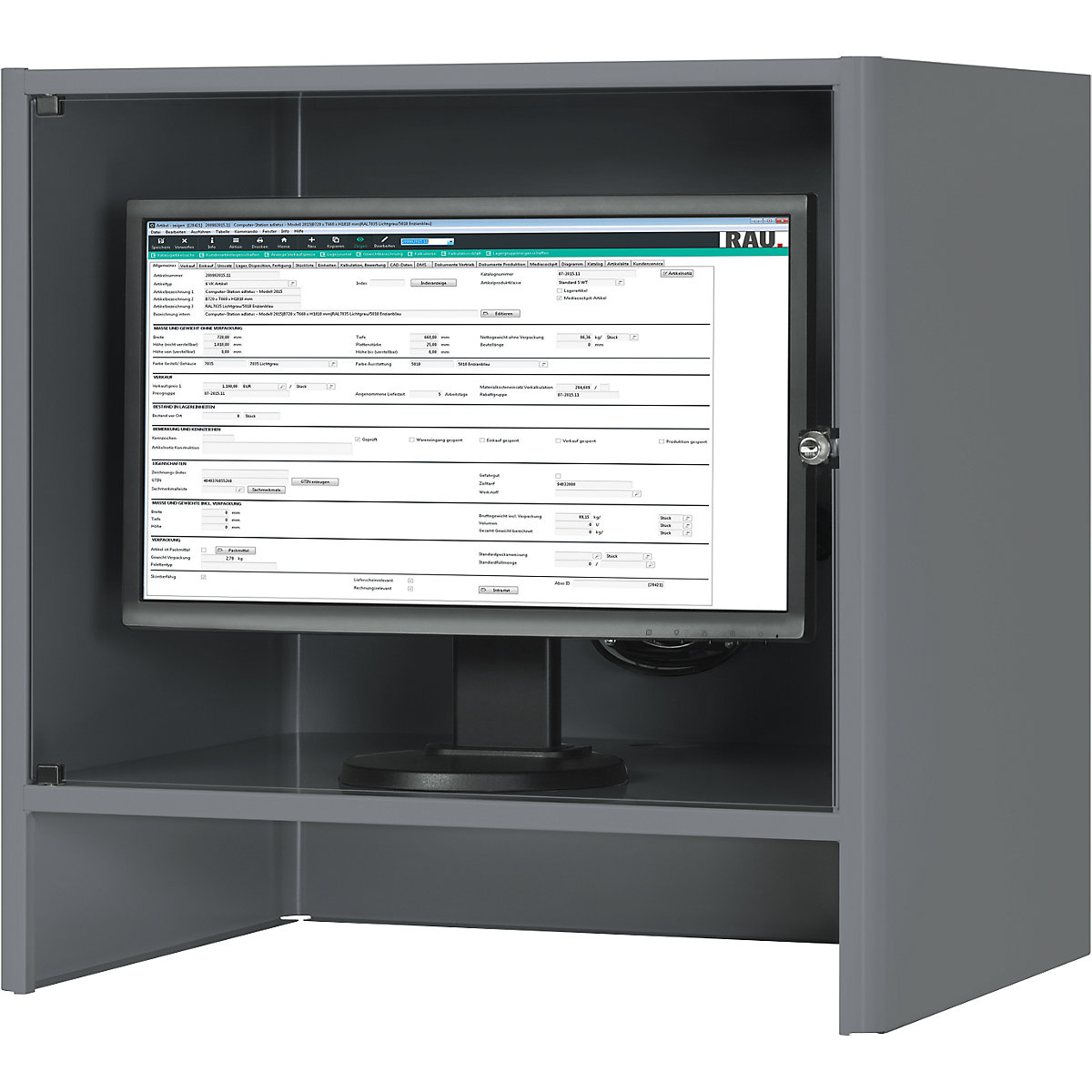 RAU – Skriňa na monitor s integrovaným aktívnym ventilátorom (Zobrazenie produktu 4)
