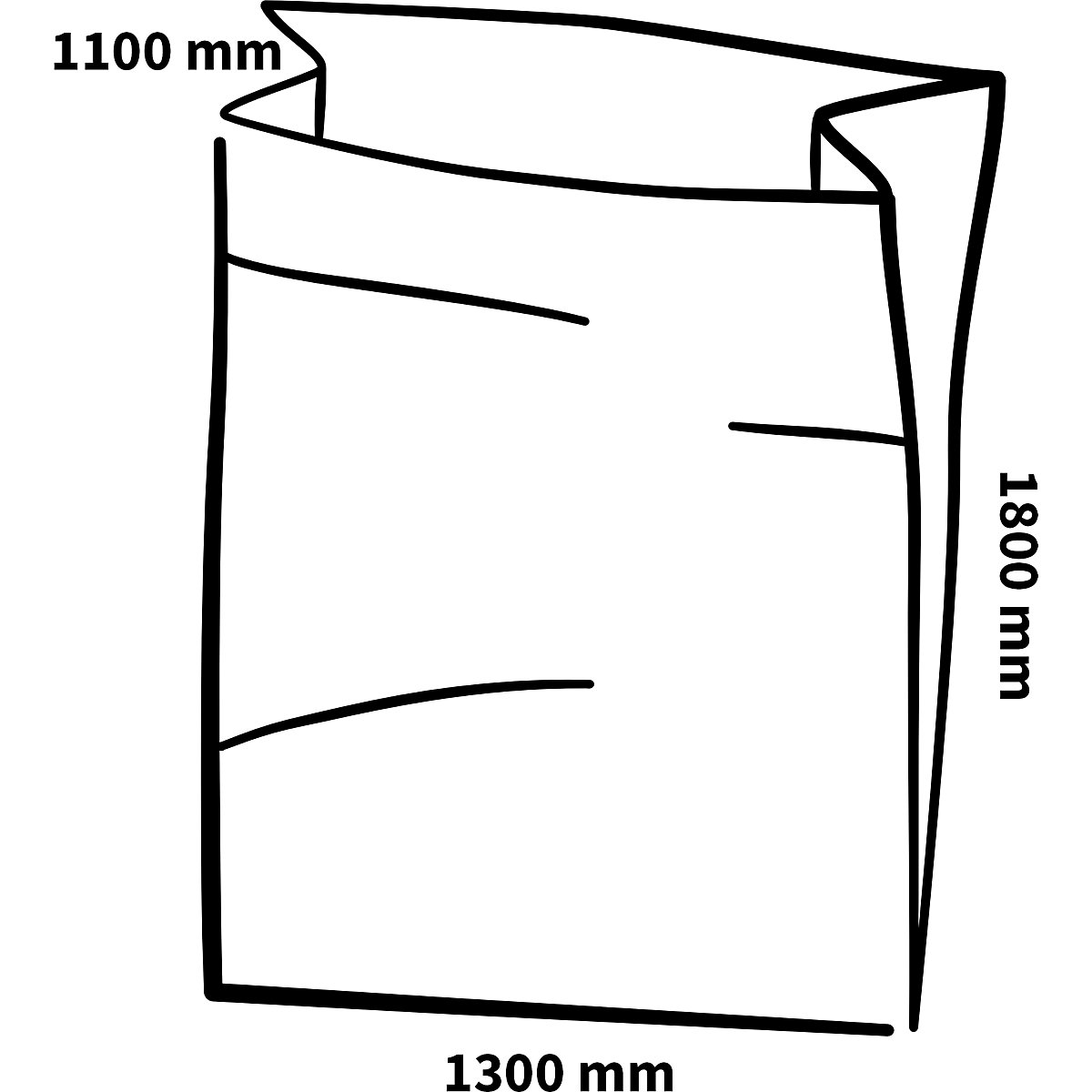 Premium waste sacks with side fold, LDPE (Product illustration 2)-1
