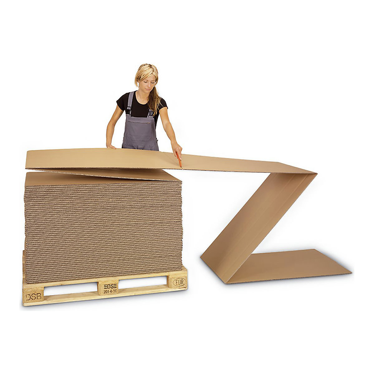 Fan Folded Corrugated Cardboard