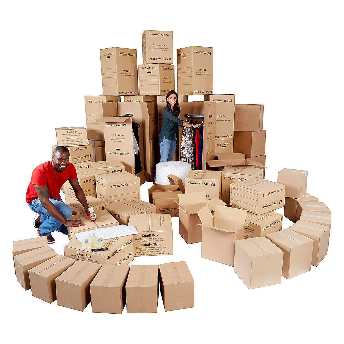 60 Piece Set Moving Supplies