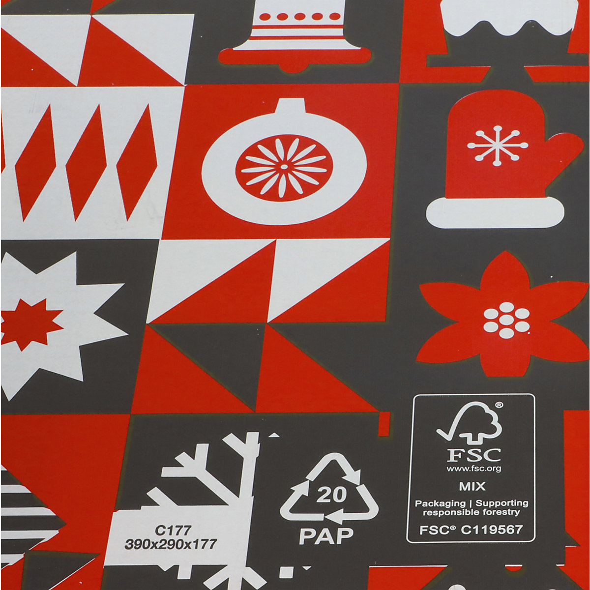 Gift box Christmas Pattern – ratioform (Product illustration 4)-3