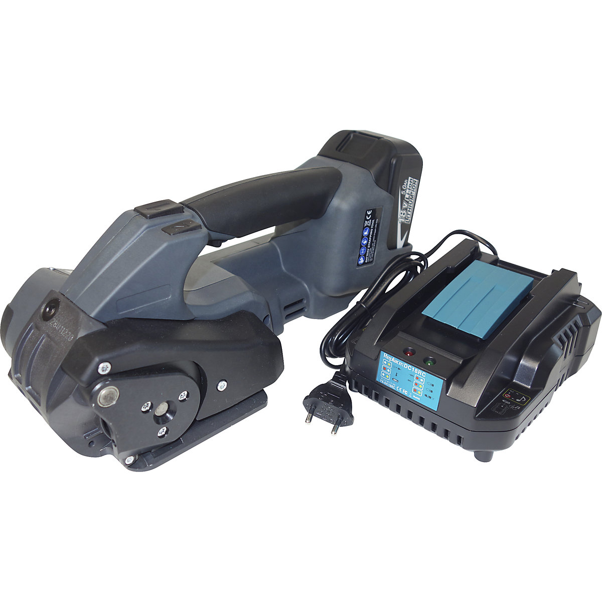 Rechargeable strapping tool for PP and PET strapping – ratioform (Product illustration 2)-1