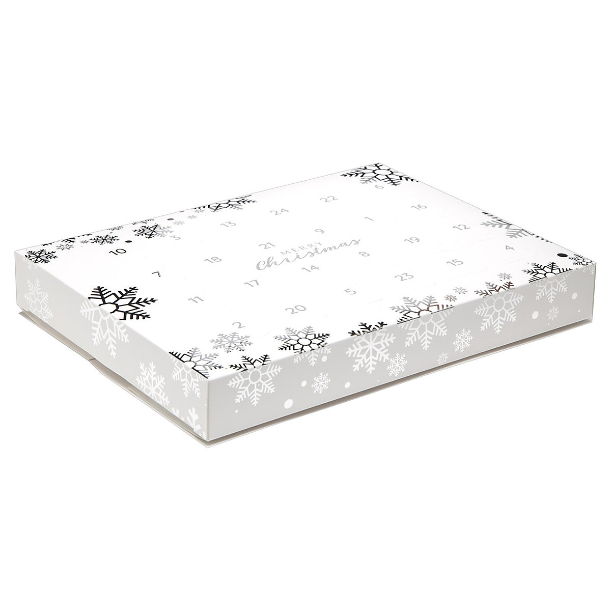 Advent Calendars, Advent Calendars, Advent Calendars Pack 10 | 252l x 192w x 32.5h mm | Black Snowflake - White | Tray - Clear | Cell 33l x 30w x 20h mm-7