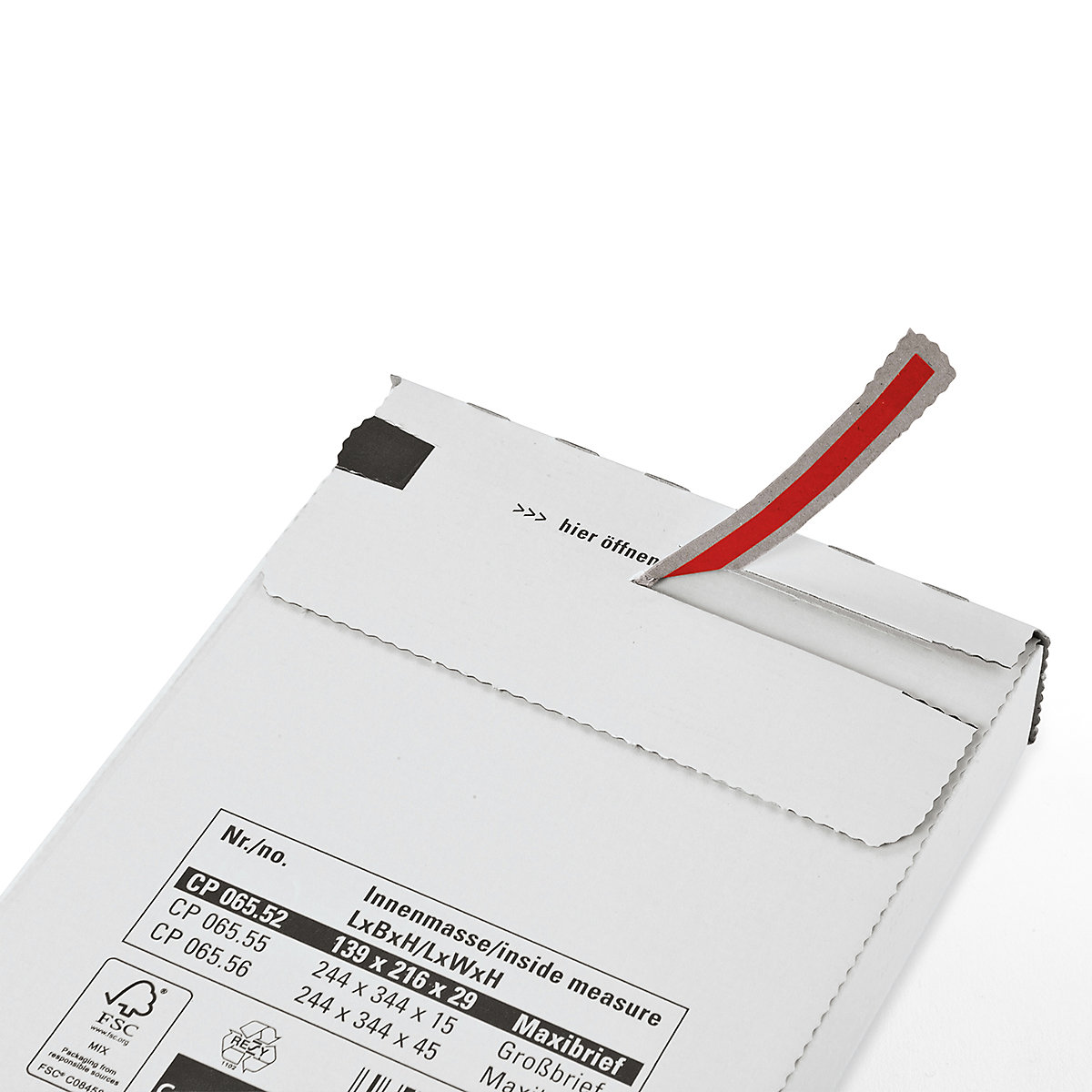 ColomPac® CP 065 White Courier Parcel Boxes (Product illustration 4)-3