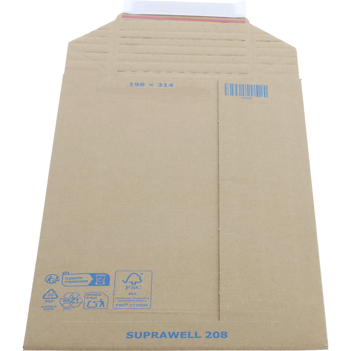 Cardboard mailing bag – ratioform flow