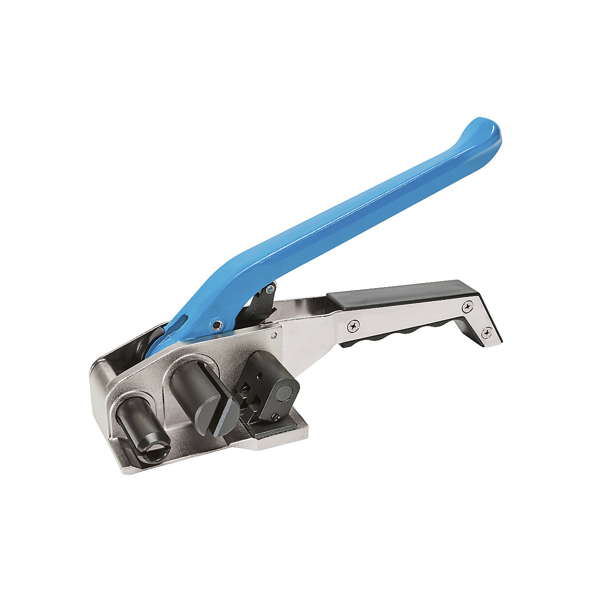 Strap tensioning tool