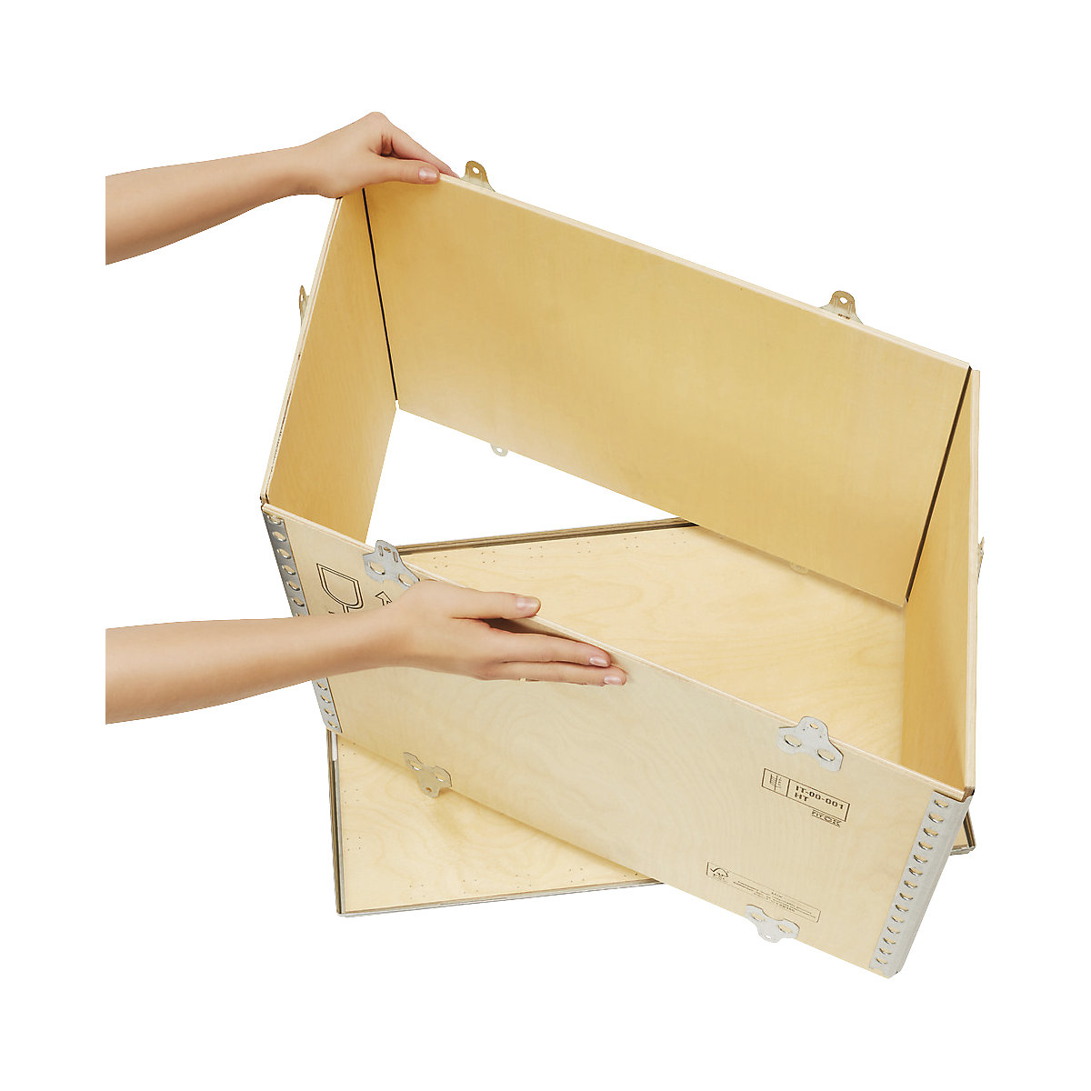 Standard collapsible wooden box – ratioform (Product illustration 3)-2