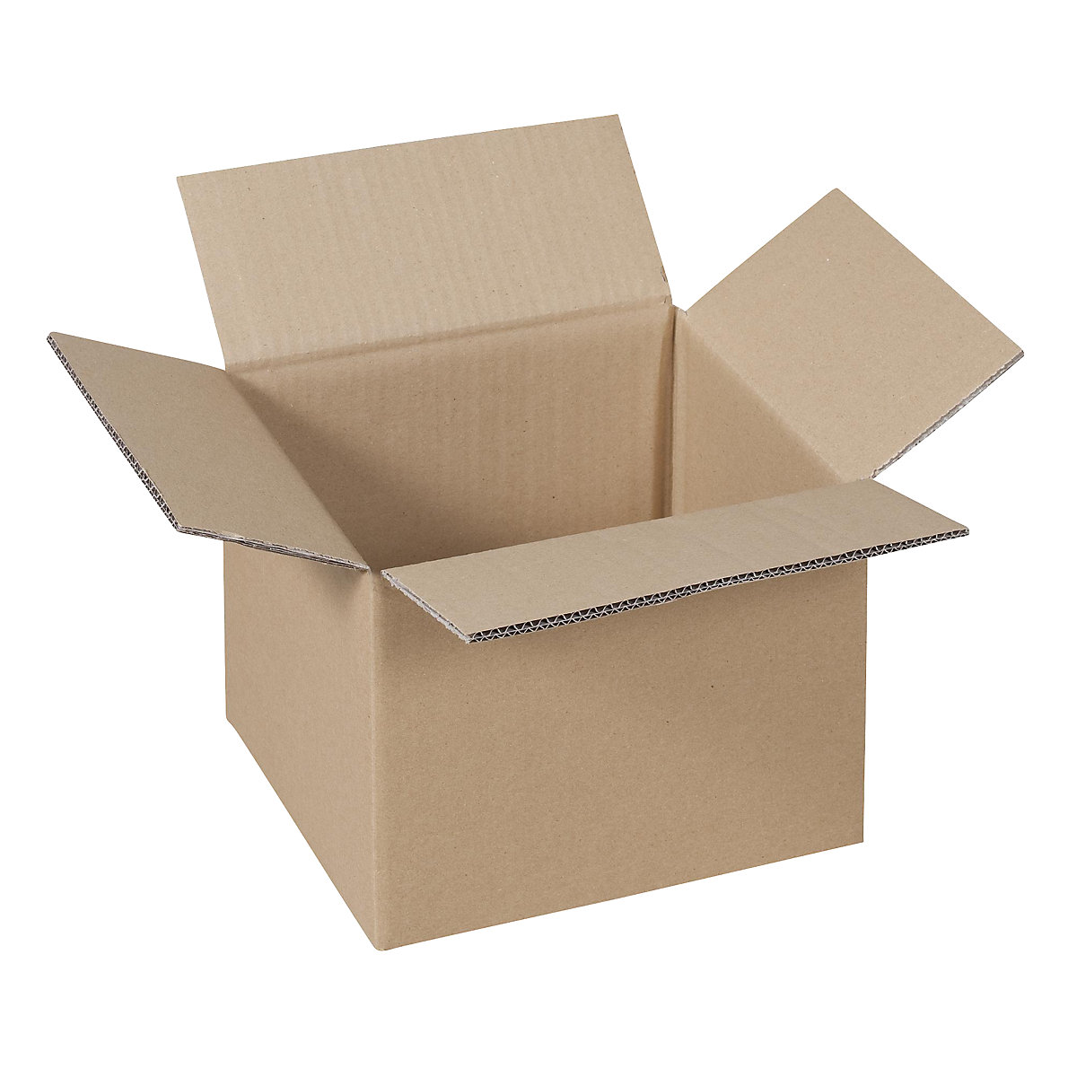 Folding cardboard box, FEFCO 0201: made of double fluted cardboard |  KAISER+KRAFT