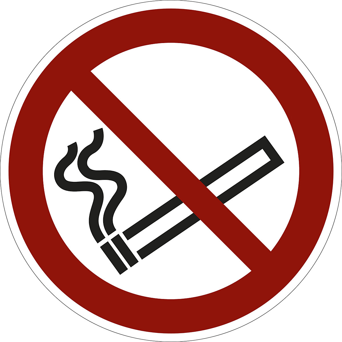 Panneaux d'interdiction, interdit de fumer, lot de 10, plastique, Ø 100 mm-6