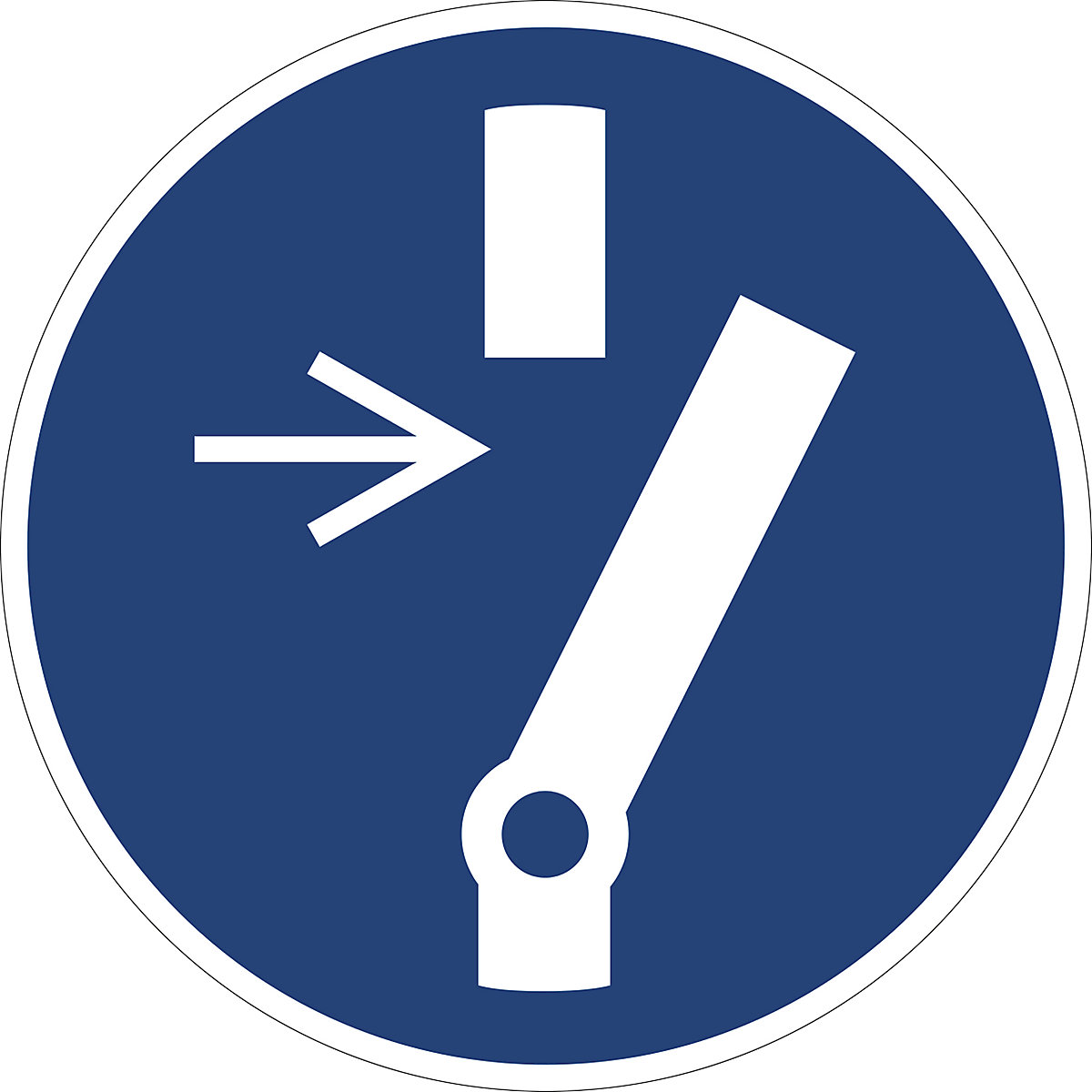 Panneaux indiquant les mesures de sécurité obligatoires, couper la tension avant entretien ou réparation, lot de 10, plastique, Ø 200 mm-2