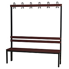 6 dubbele haken, bruin