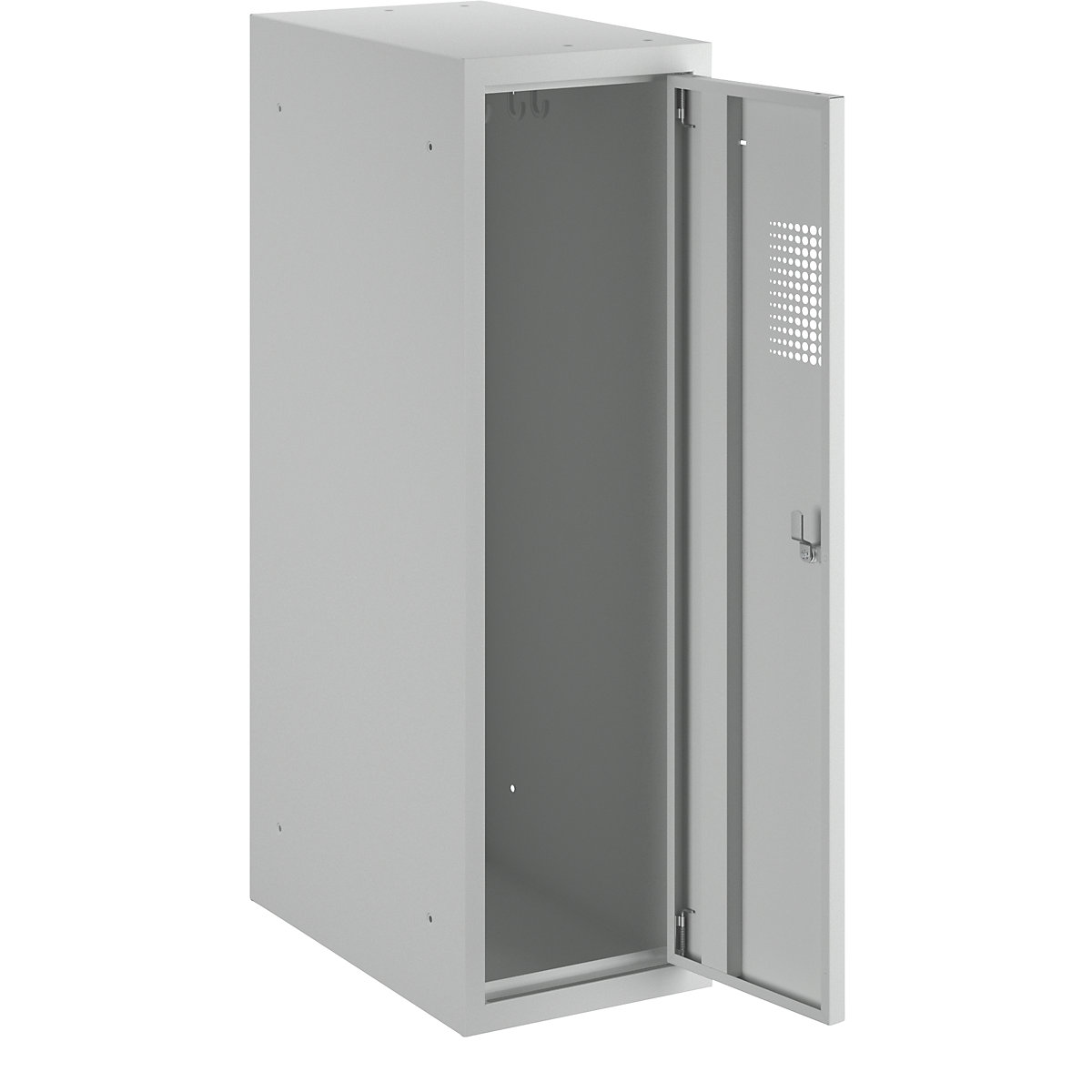 AMSTERDAM combi-lockerkast enkele module – eurokraft basic, h x b x d = 1000 x 300 x 500 mm, met cilinderslot, geheel in lichtgrijs-4