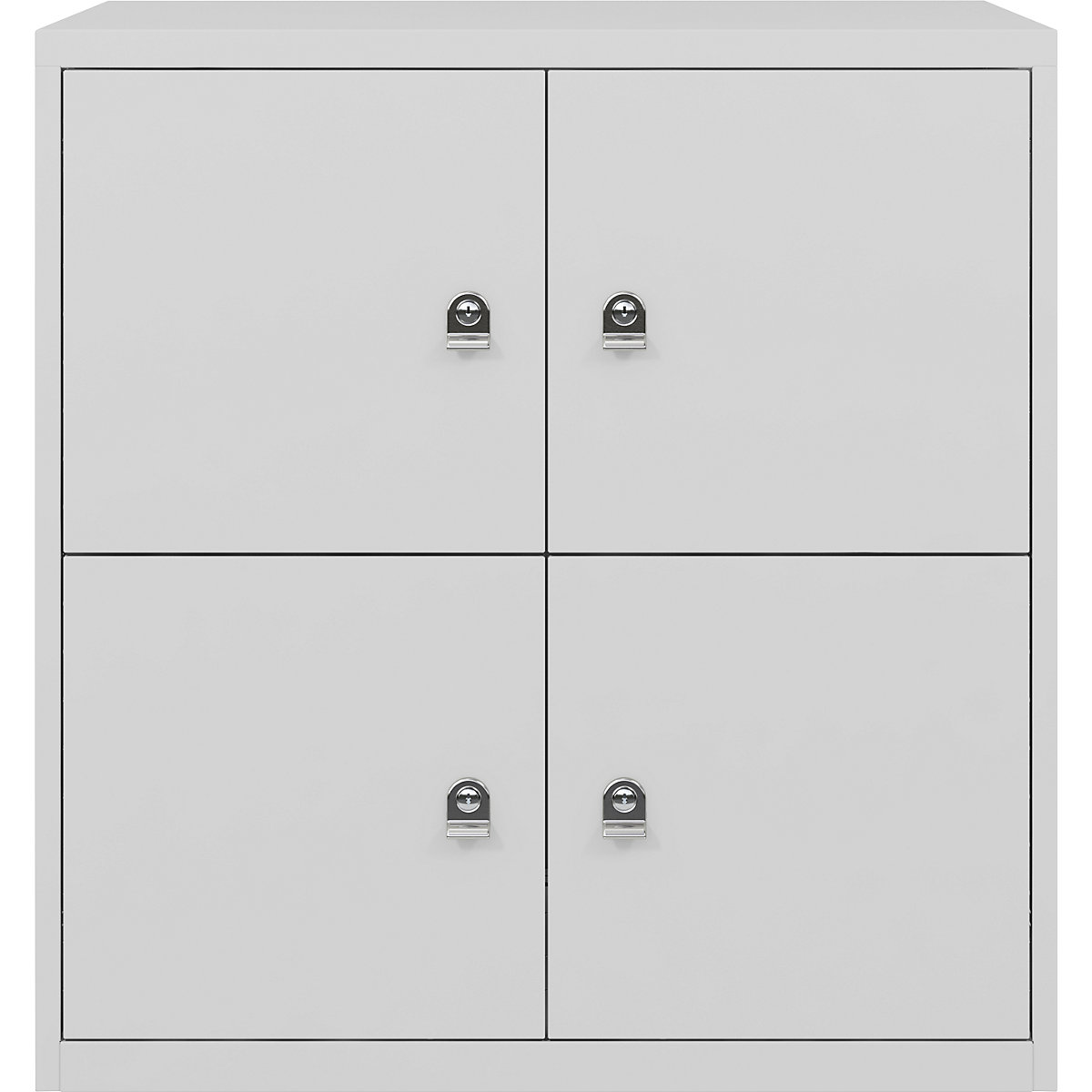 LateralFile™ Lodge – BISLEY, met 4 lockers, hoogte per 375 mm, lichtgrijs-16