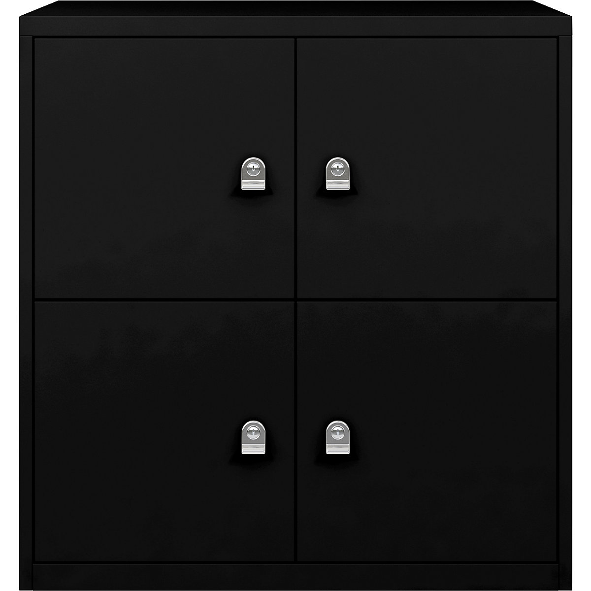 LateralFile™ Lodge – BISLEY, met 4 lockers, hoogte per 375 mm, zwart-25