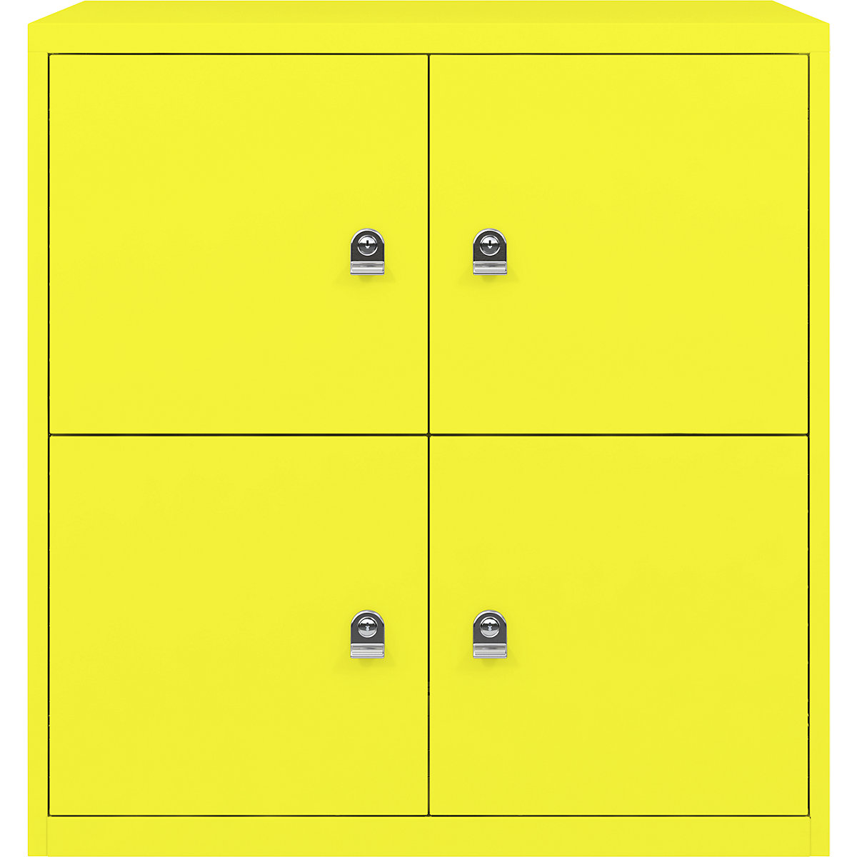 LateralFile™ Lodge – BISLEY, met 4 lockers, hoogte per 375 mm, zinkgeel-12