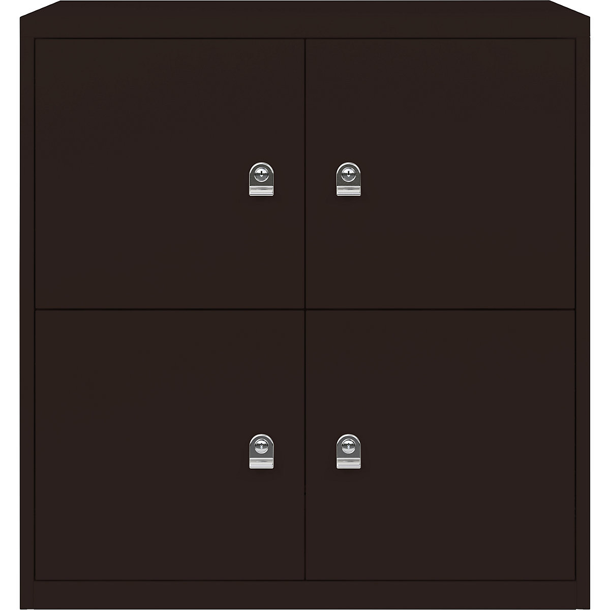 LateralFile™ Lodge – BISLEY, met 4 lockers, hoogte per 375 mm, sepiabruin-28