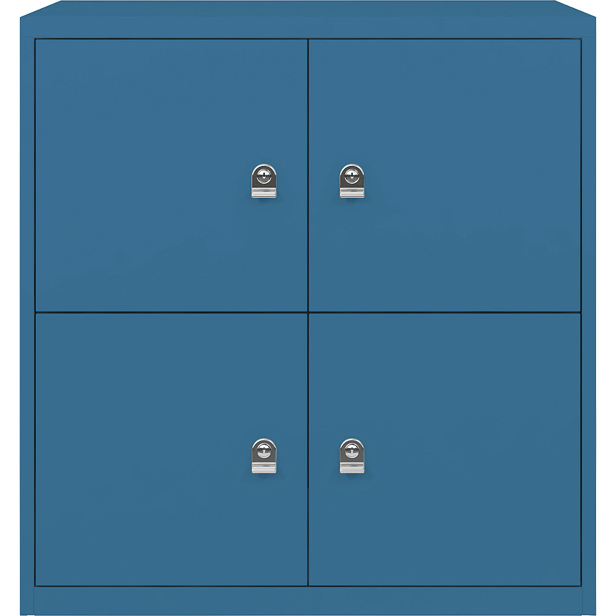 LateralFile™ Lodge – BISLEY, met 4 lockers, hoogte per 375 mm, azuur-23