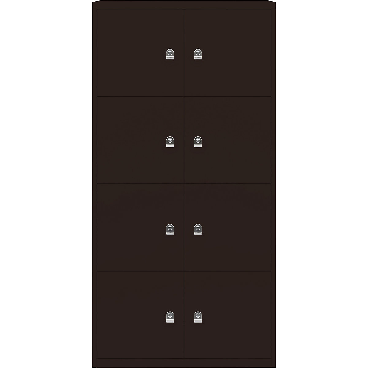 LateralFile™ Lodge – BISLEY, met 8 lockers, hoogte per 375 mm, sepiabruin-15
