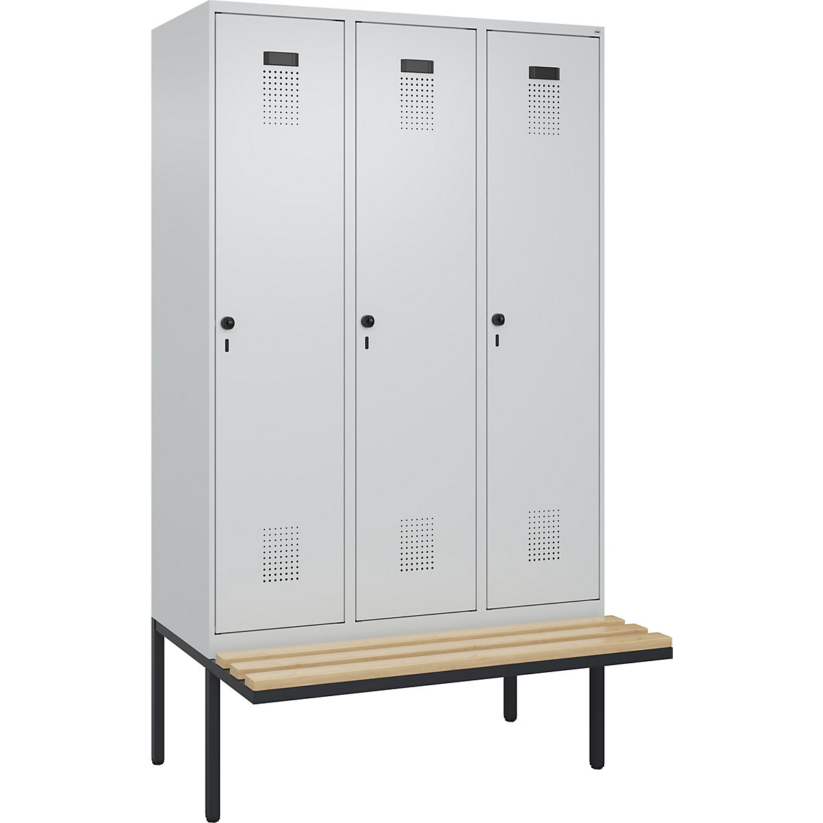 Multifunctionele lockerkast Evolo PLUS met zitbank, smal (Productafbeelding 2)-1