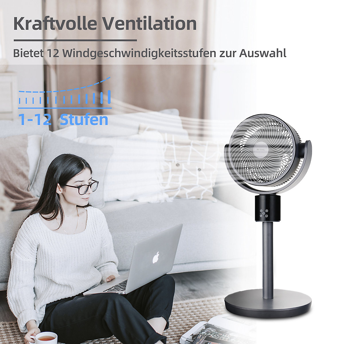 Digitalni stoječi in namizni ventilator (Slika izdelka 3)-2