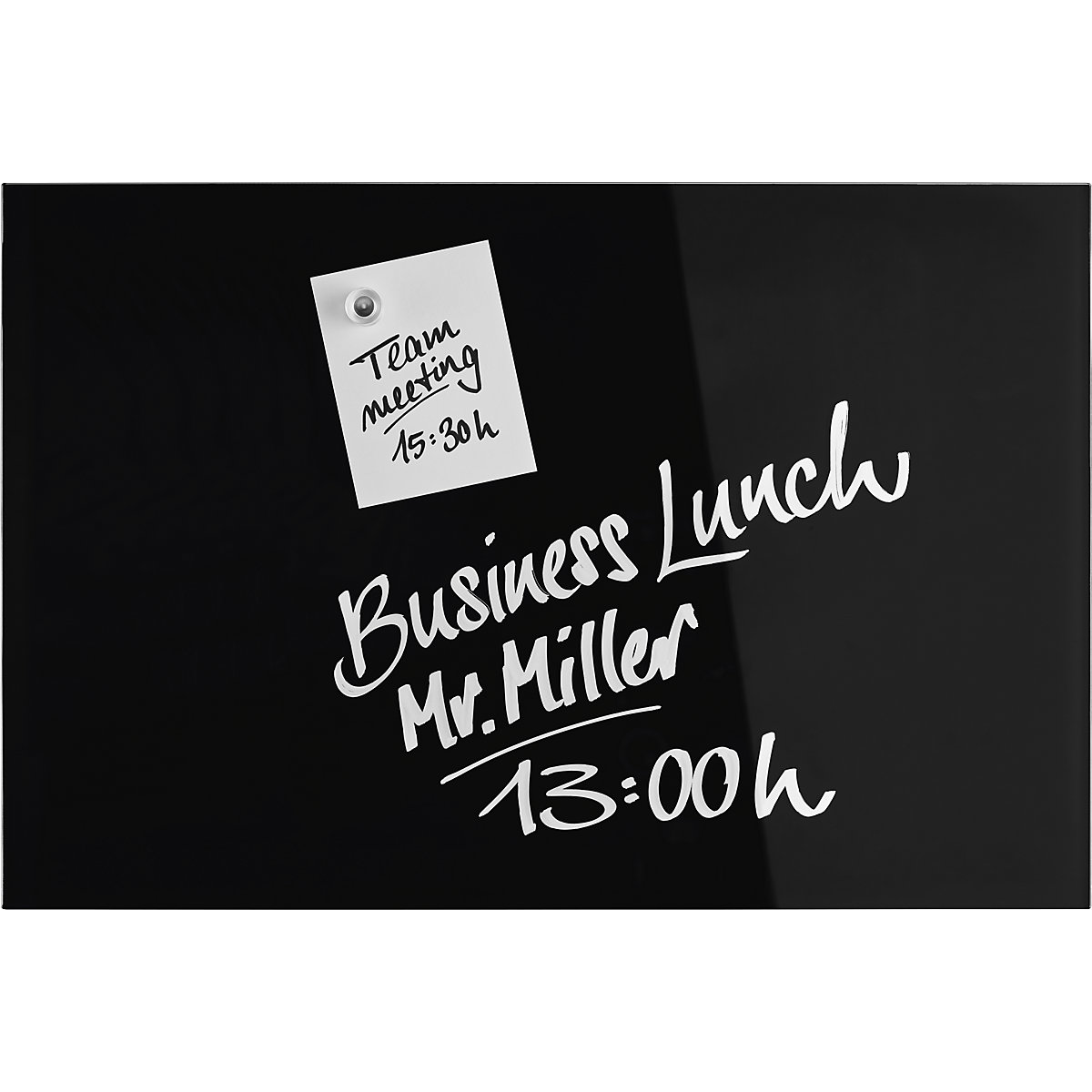 Kompletna elegantna steklena tabla – magnetoplan