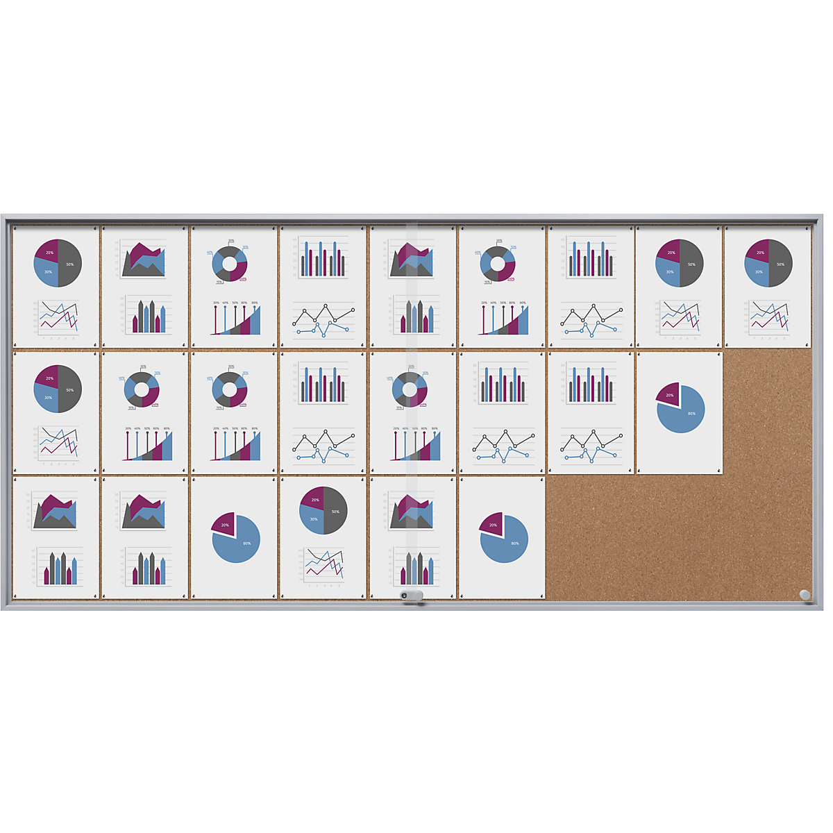 Vitrina z drsnimi vrati – eurokraft pro (Slika izdelka 2)-1