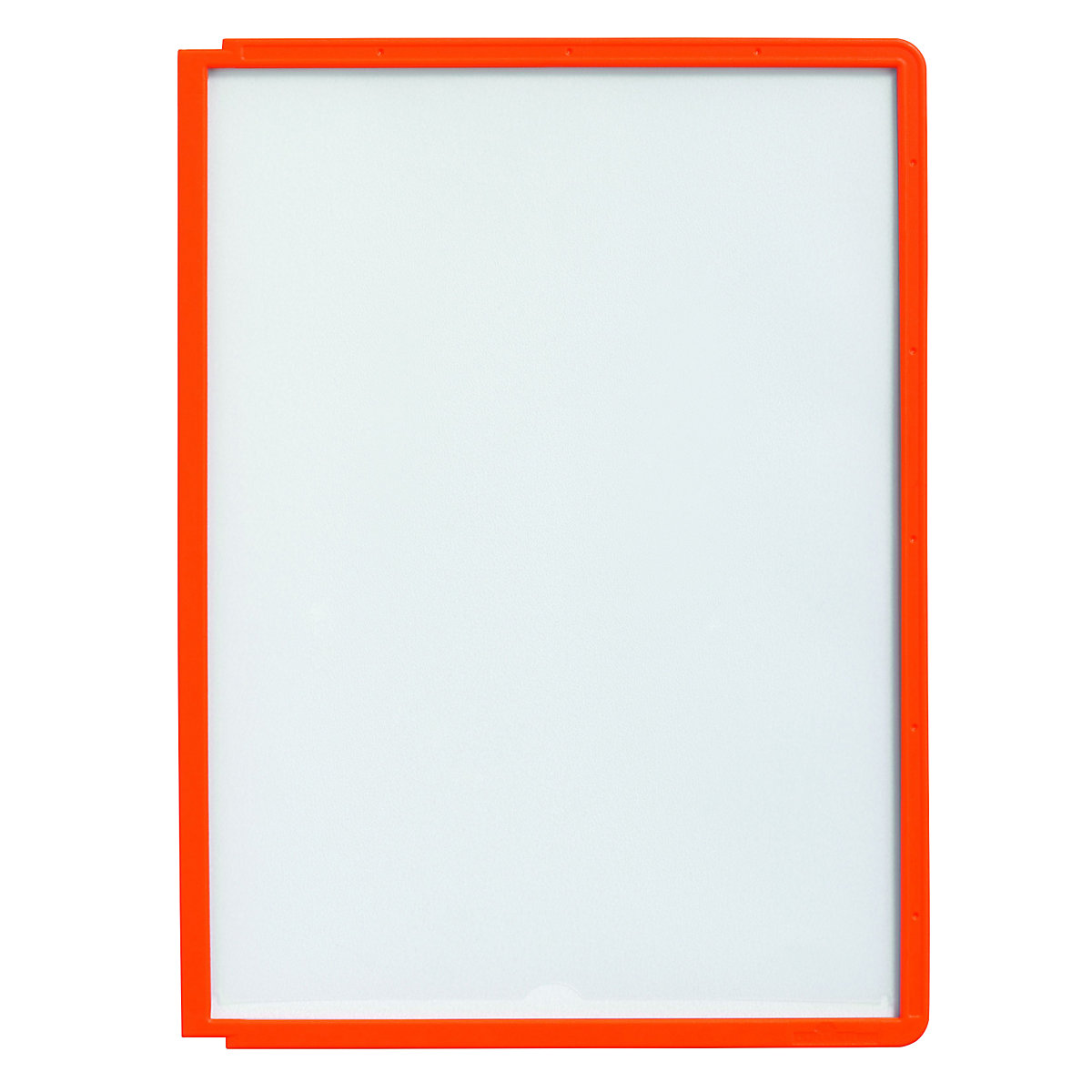 Prozorna tablica s profilnim okvirom – DURABLE, za DIN A4, DE 10 kosov, oranžna-2