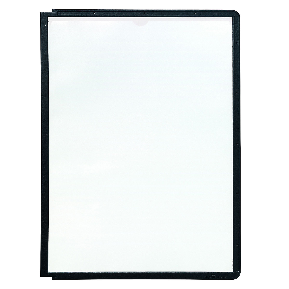Prozorna tablica s profilnim okvirom – DURABLE, za DIN A4, DE 10 kosov, črna-9
